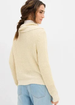 bonprix Pullover & Strickjacken|Strickmode|Grobstrick-Pullover natur
