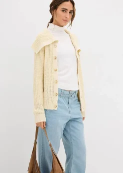 bonprix Pullover & Strickjacken|Strickmode|Grobstrick-Pullover natur