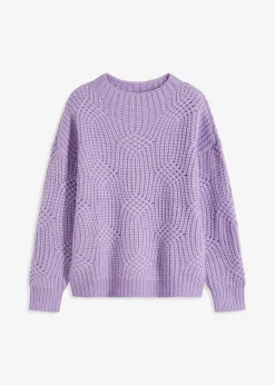 bonprix Bekleidung·Umstandsmode|Strickmode|Grobstrick-Pullover flieder