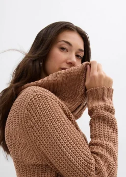 bonprix Bekleidung·Umstandsmode|Bekleidung·Jeans|Grobstrick-Pullover schokosorbet