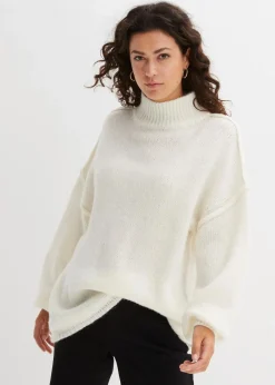 bonprix Strickmode|Pullover & Strickjacken|Grobstrick-Pullover wollweiß