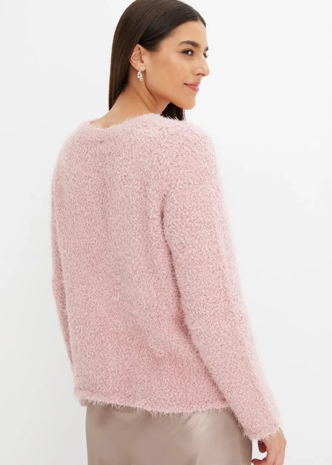 bonprix Bekleidung·Umstandsmode|Strickmode|Grobstrick-Pullover aschrosa