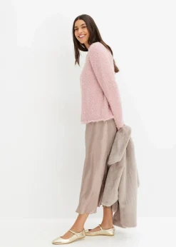 bonprix Bekleidung·Umstandsmode|Strickmode|Grobstrick-Pullover aschrosa