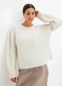 bonprix Bekleidung·Umstandsmode|Bekleidung·Jeans|Grobstrick-Pullover wollweiß