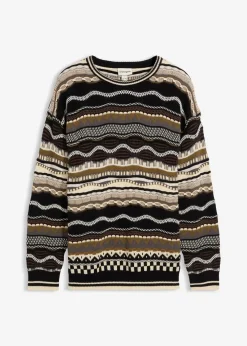 Grobstrick-Pullover aus reiner Baumwolle|bonprix New