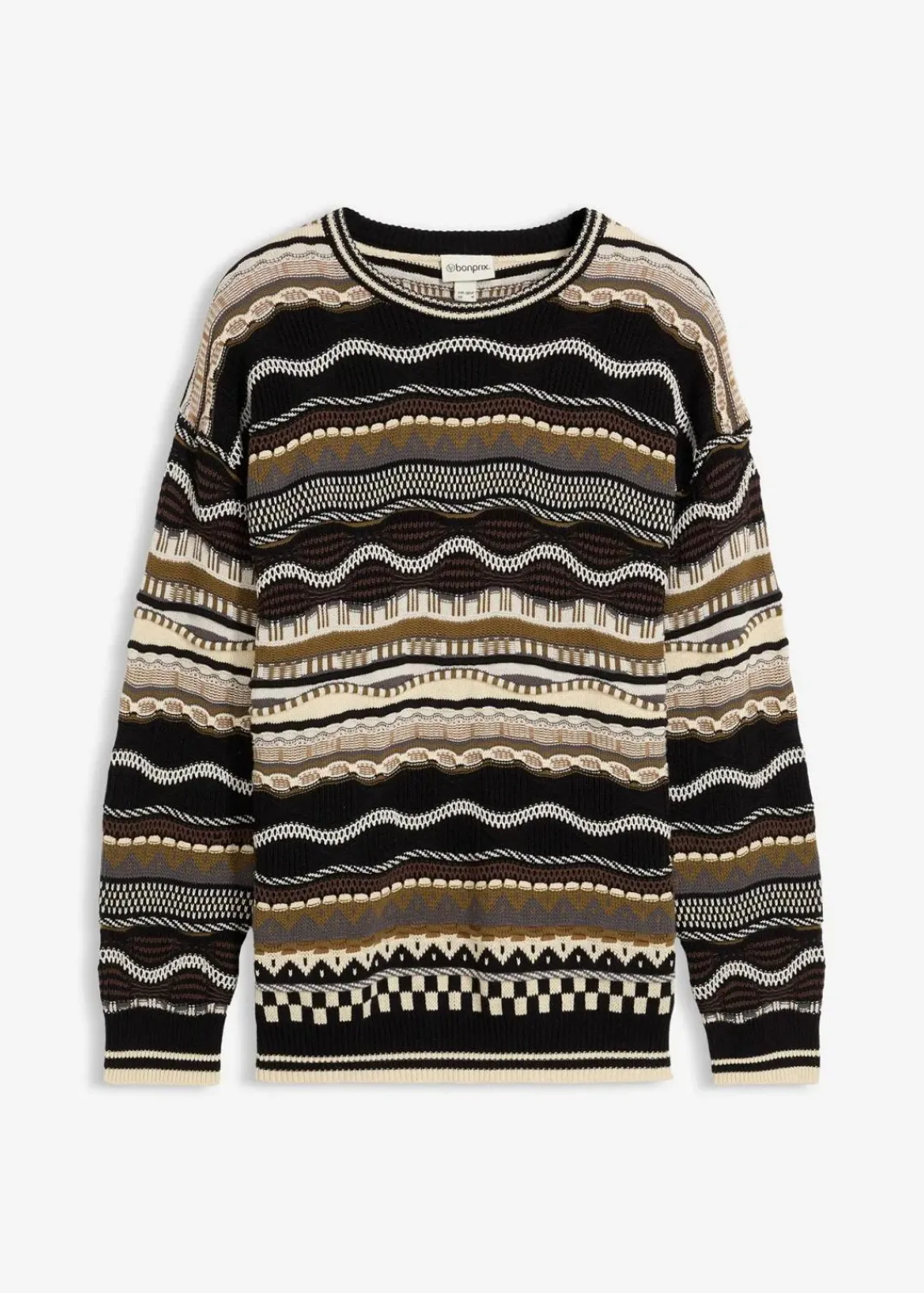 Grobstrick-Pullover aus reiner Baumwolle|bonprix New