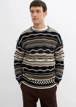 Grobstrick-Pullover aus reiner Baumwolle|bonprix New