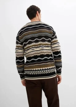 Grobstrick-Pullover aus reiner Baumwolle|bonprix New