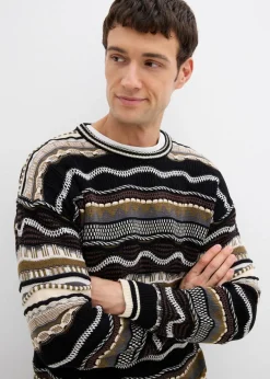Grobstrick-Pullover aus reiner Baumwolle|bonprix New