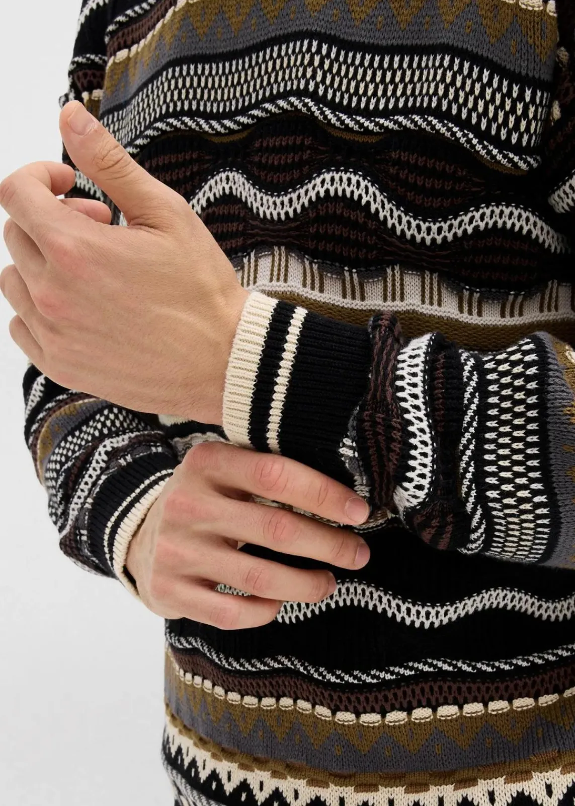 Grobstrick-Pullover aus reiner Baumwolle|bonprix New