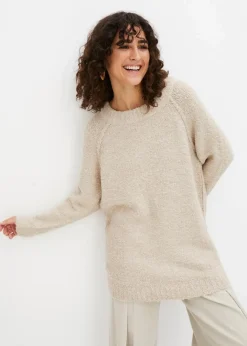 Grobstrick-Pullover aus Teddygarn|bonprix Clearance