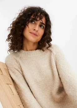 Grobstrick-Pullover aus Teddygarn|bonprix Clearance