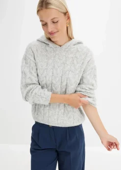 Grobstrick-Pullover aus weichem Woll-Mix|bonprix Online