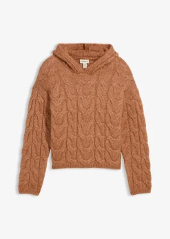 Grobstrick-Pullover aus weichem Woll-Mix|bonprix Hot