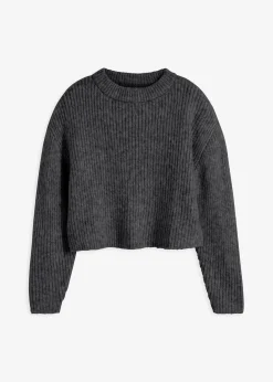 Grobstrick-Pullover aus weichem Woll-Mix|bonprix Clearance