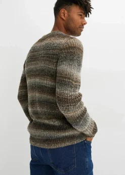Grobstrick-Pullover in Querstreifen|bonprix Hot