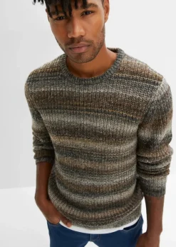 Grobstrick-Pullover in Querstreifen|bonprix Hot