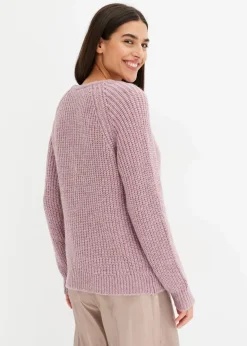 bonprix Bekleidung·Umstandsmode|Bekleidung·Jeans|Grobstrickpullover mit Glanzgarn aschrosa