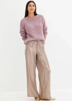 bonprix Bekleidung·Umstandsmode|Bekleidung·Jeans|Grobstrickpullover mit Glanzgarn aschrosa