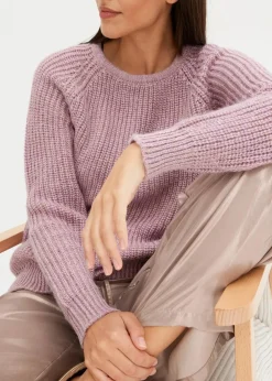 bonprix Bekleidung·Umstandsmode|Bekleidung·Jeans|Grobstrickpullover mit Glanzgarn aschrosa