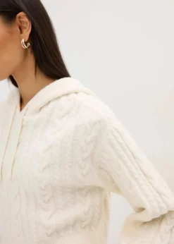 Grobstrick-Pullover mit Kapuze|bonprix Outlet