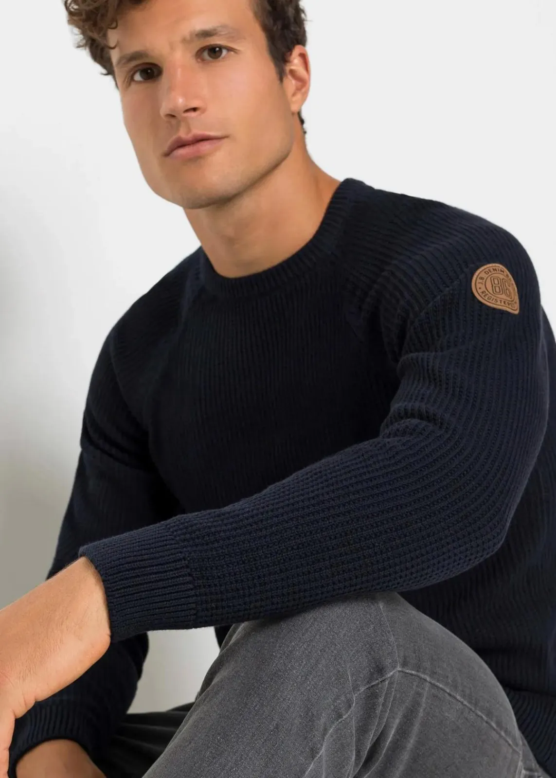 Grobstrick-Pullover mit recycelter Baumwolle|bonprix New