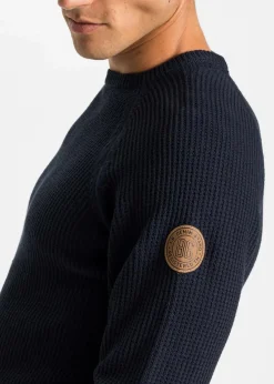 Grobstrick-Pullover mit recycelter Baumwolle|bonprix New