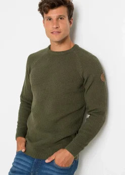 Grobstrick-Pullover mit recycelter Baumwolle|bonprix New