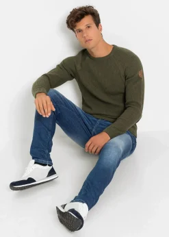 Grobstrick-Pullover mit recycelter Baumwolle|bonprix New