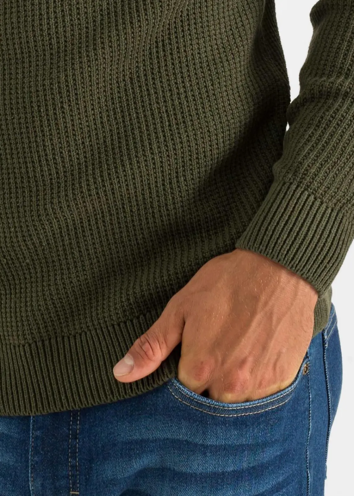 Grobstrick-Pullover mit recycelter Baumwolle|bonprix New