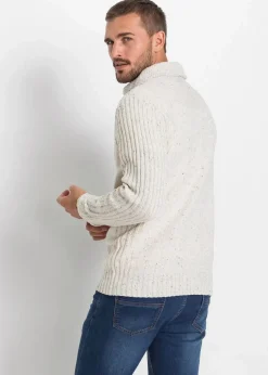 Grobstrick-Pullover mit Schalkragen|bonprix Clearance