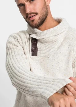 Grobstrick-Pullover mit Schalkragen|bonprix Clearance