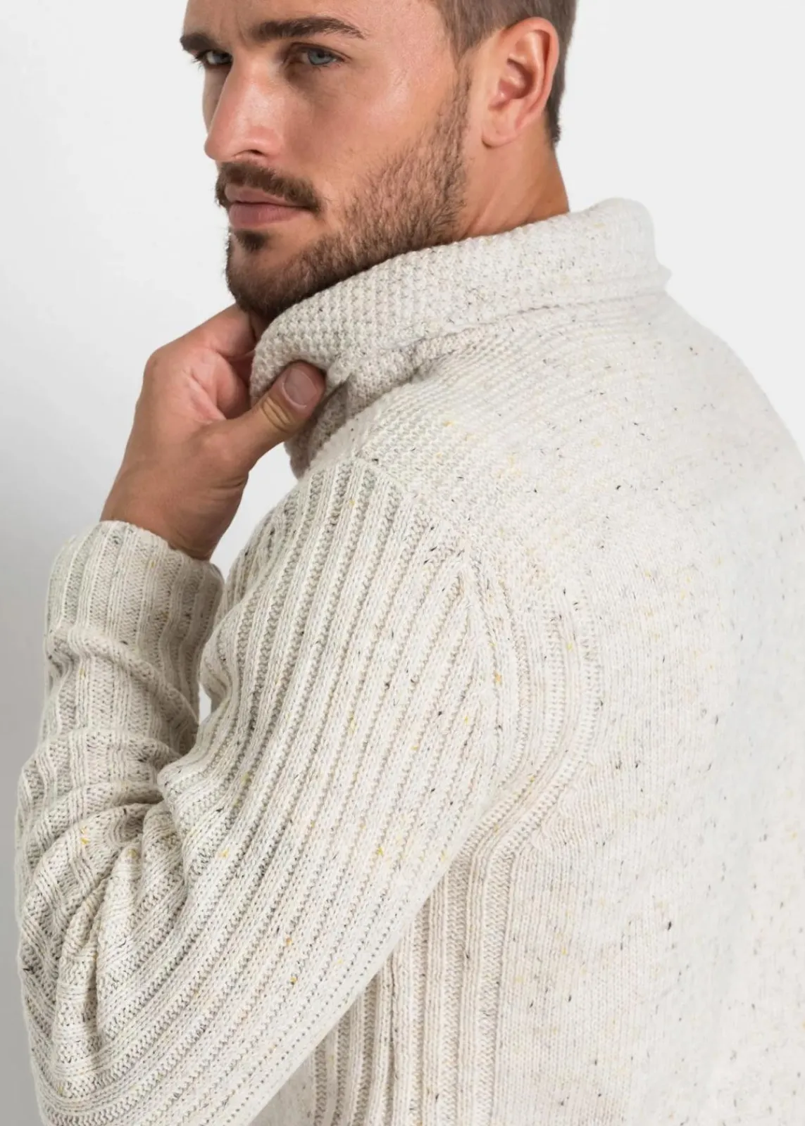 Grobstrick-Pullover mit Schalkragen|bonprix Clearance