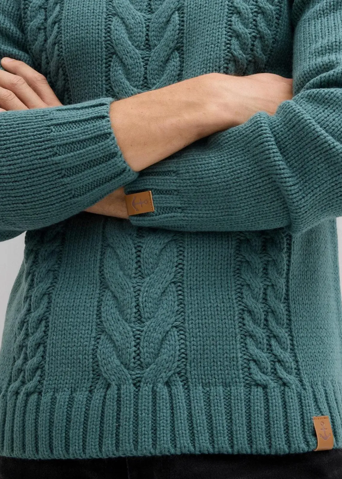 Grobstrick-Pullover mit Zopfmuster|bonprix Clearance