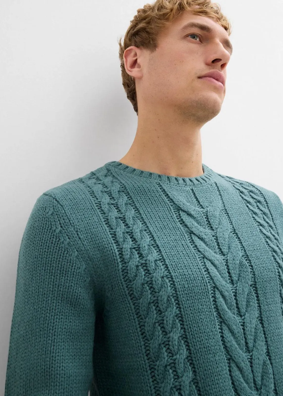 Grobstrick-Pullover mit Zopfmuster|bonprix Clearance