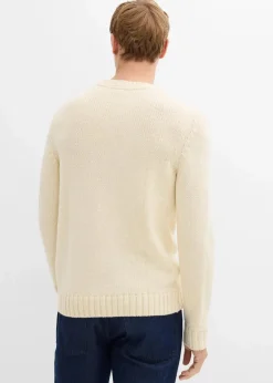 Grobstrick-Pullover mit Zopfmuster|bonprix Sale