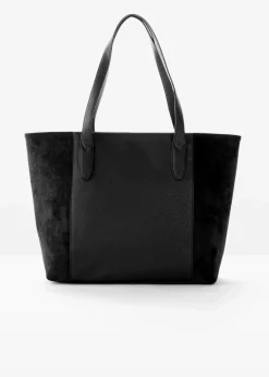 bonprix Taschen|Großer Shopper im Materialmix schwarz