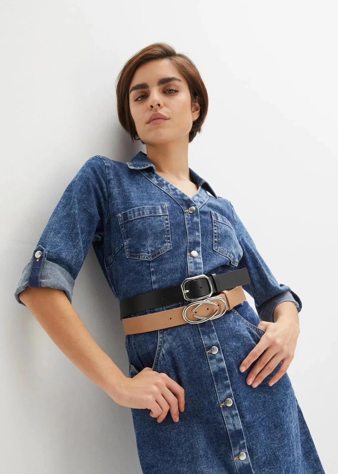 Gürtel 2er Pack mit 2 auswechselbaren Schnallen|bonprix Best