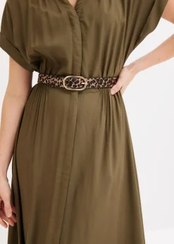 bonprix Gürtel|Schuhe & Accessoires In Spezialgrößen·Gürtel|Gürtel in Leopardenoptik beige/schwarz leo bedruckt