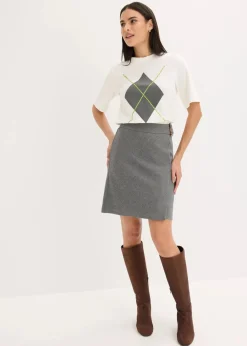 Halbarmshirt mit Pailetten und Druck|bonprix New