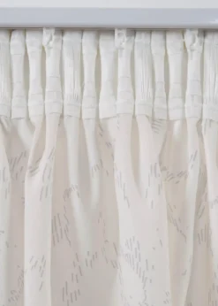 bonprix Gardinen|Halbtransparente Gardinen, auch in extra lang (2er Pack) creme/grau