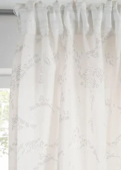 bonprix Gardinen|Halbtransparente Gardinen, auch in extra lang (2er Pack) creme/grau