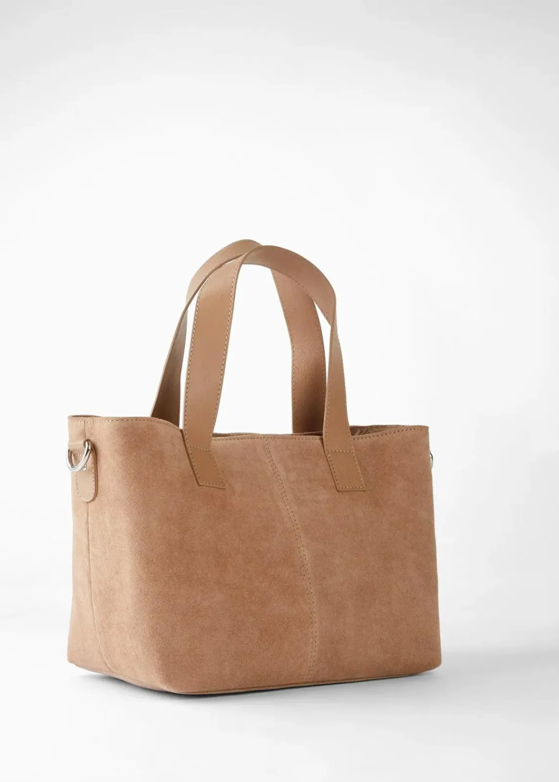 bonprix Taschen|Handtasche aus Veloursleder camel
