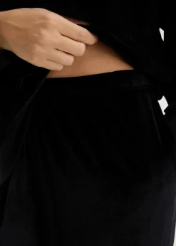 bonprix Wäsche·Homewear|Wäsche·Nachtwäsche|Hausanzug aus Samt schwarz