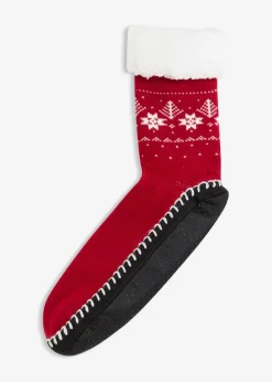 Haussocken mit angenähter Sohle und Teddyfutter|bonprix Best