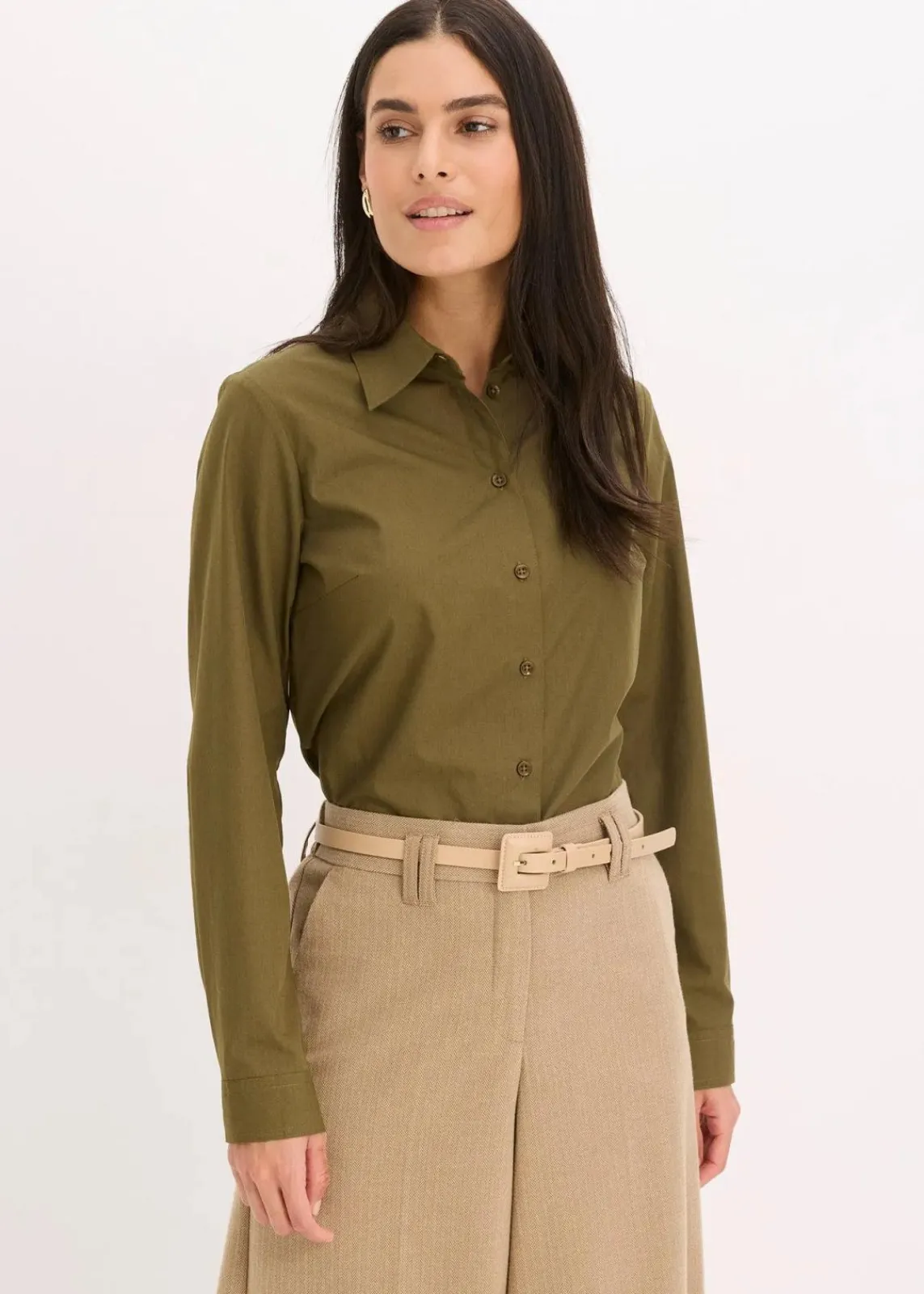 bonprix Blusen & Tuniken|Bekleidung·Jacken & Mäntel|Hemdbluse erdoliv