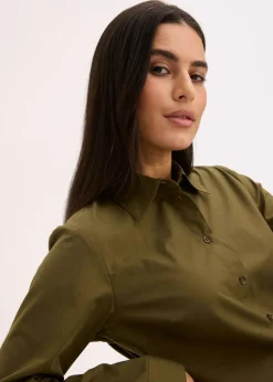 bonprix Blusen & Tuniken|Bekleidung·Jacken & Mäntel|Hemdbluse erdoliv