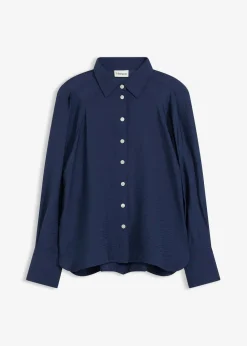 bonprix Bekleidung·Jacken & Mäntel|Blusen & Tuniken|Hemdbluse dunkelblau