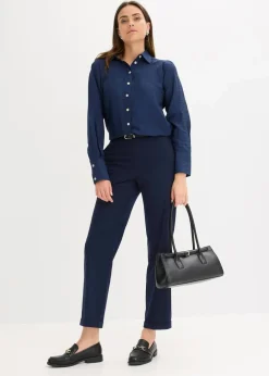 bonprix Bekleidung·Jacken & Mäntel|Blusen & Tuniken|Hemdbluse dunkelblau