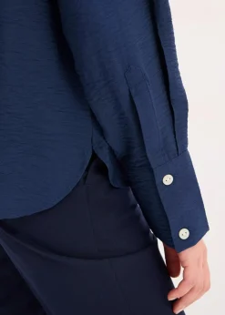 bonprix Bekleidung·Jacken & Mäntel|Blusen & Tuniken|Hemdbluse dunkelblau